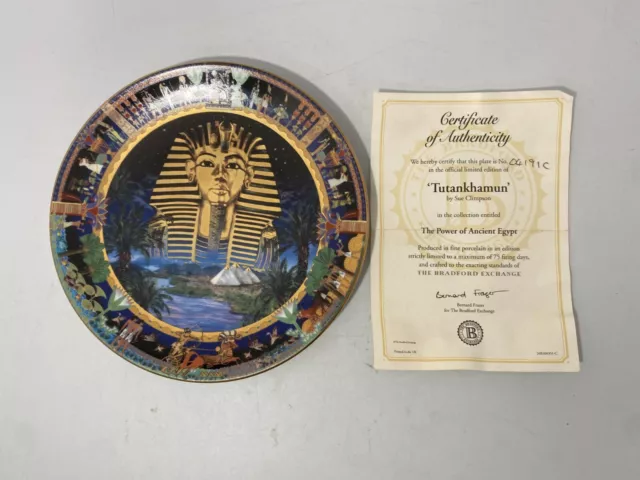 Bradford Exchange Tutankhamun Sue The Power of Ancient Egypt Collectors Plate#RA