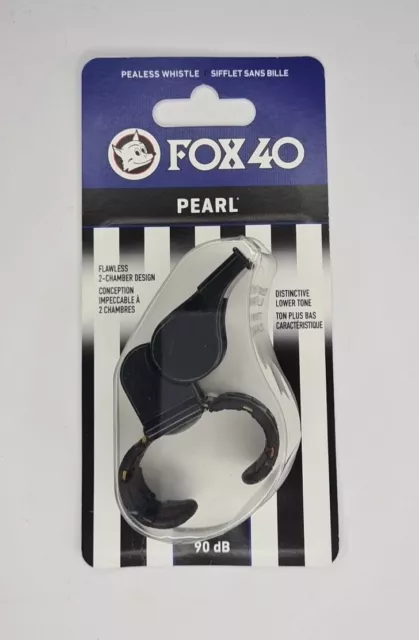 Fox 40 Pearl offizieller Fingergrip Schiedsrichterpfeife 90 dB Fußball Rugby Sport