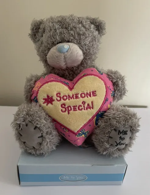 Me To You Tatty Teddy - 13cm / 5” With Pink/Yellow Heart - Ideal I Love You Gift