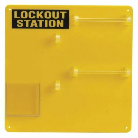 Condor 437R72 Padlock Station,Yellow,13-1/2" H