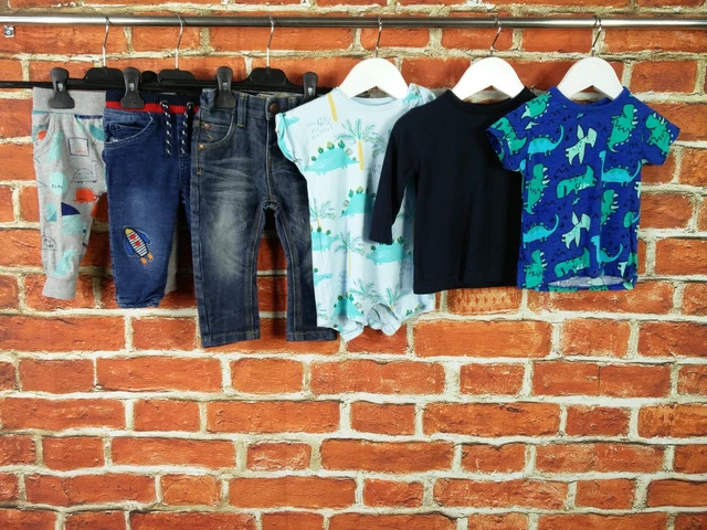 Boys Bundle Age 6-9 Months Bluezoo Next Etc Jeans Joggers T-Shirt Dinosaur 74Cm
