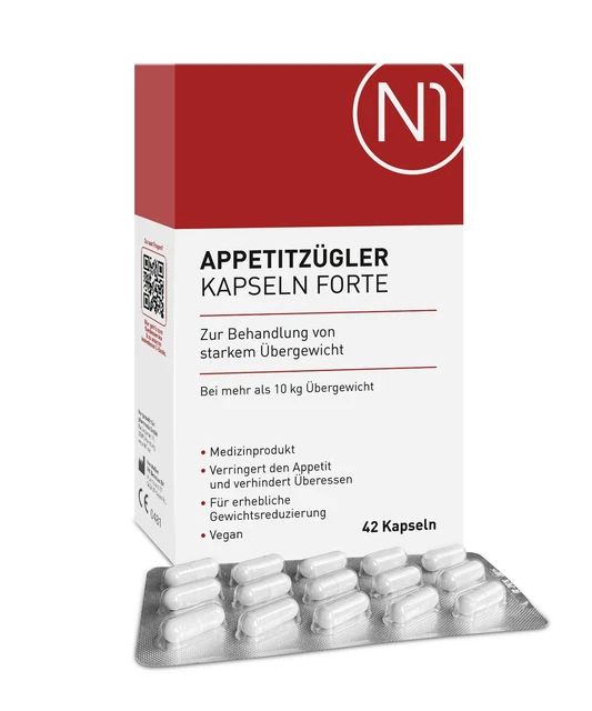 N1 APPETITZÜGLER FORTE 42 Kapseln - [Medizinprodukt zum Abnehmen]