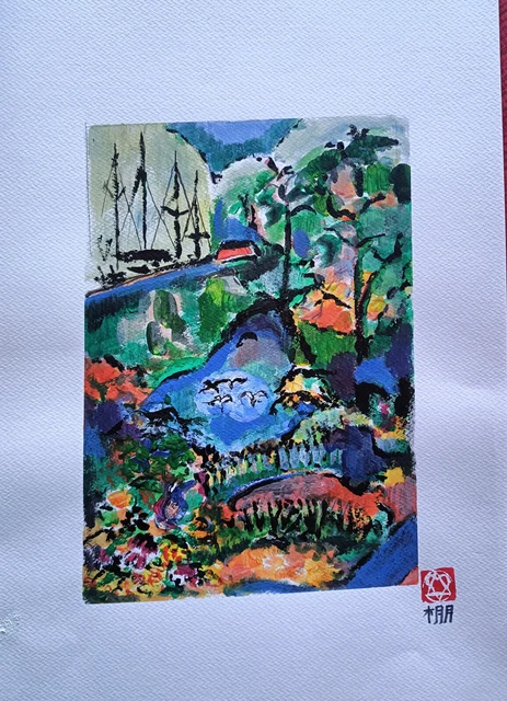 tableau huile signé
