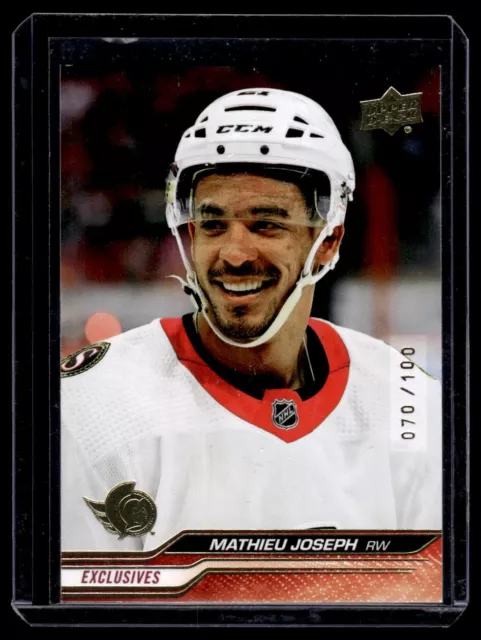 2023-24 UD Series 1 Exclusives Base Mathieu Joseph 70/100 (SamJac)