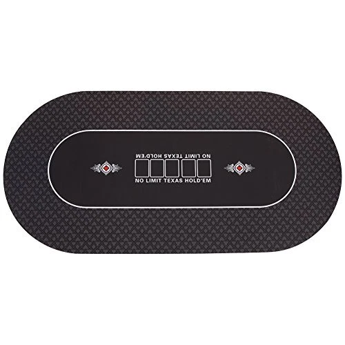 GAMELAND Portable Rubber Foam Poker Mat 180x90cm (Black)