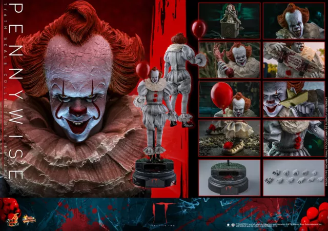 Clearance Sale! Dhl 1/6 Hot Toys Mms555 It: Chapter Two Clown Pennywise Figure