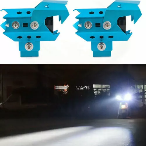 2pcs Motorcycle U8 CREE 3000LM 125W LED Driving Fog Head Spot Light DRL Headlamp 2