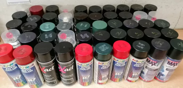 50 Spraydosen Lack, verschiedene Farben, zum Basteln, Restposten, #03