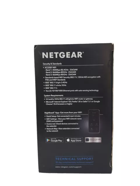 Netgear AC2200 Repetidor Wifi Negro Nuevo Desprecintado 2