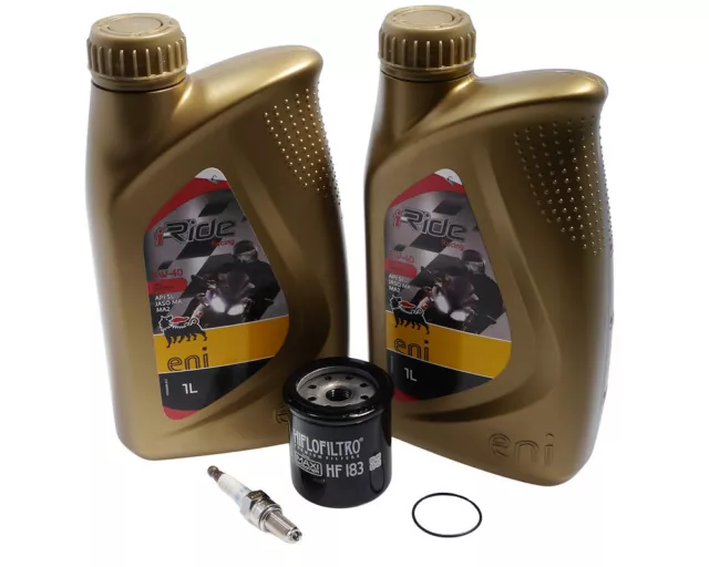 Vespa GTS 300 Ölfilter Öl Zündkerze eni i-Ride 5W-40 Inspektion Wartung Kit Set