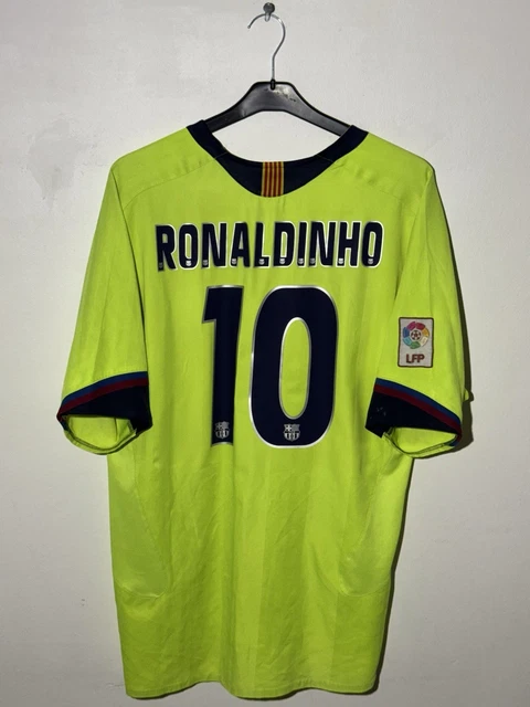 Maillot Vintage FC Barcelone 2007-2008 Extérieur N°10 Ronaldinho - Taille L - Nike