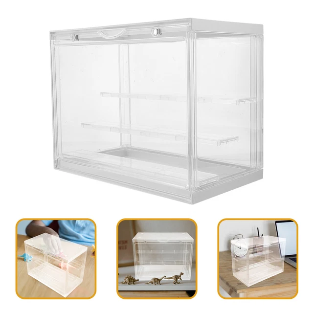 Display Case Huijintao , Boite Acrylique Transparent, Vitrine Voiture Miniature, Vitrine Exposition Vitrine Acrylique Pour Figurine, Miniature, Avec éclairage LED (20x20x35 Cm Vitrine Pour Collection