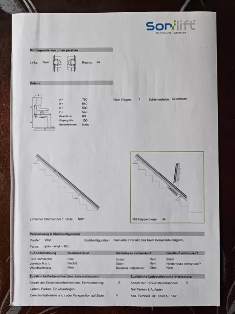 Treppenlift gebraucht,  Home Glide Classic von Soni Lift 2