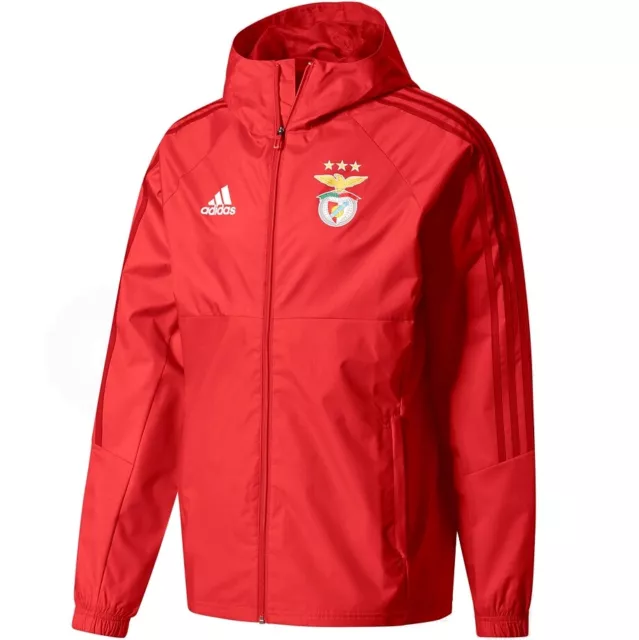 Adidas SLB Herren Allwetter Jacke Windjacke Regenjacke Sport Jacke Laufjacke rot