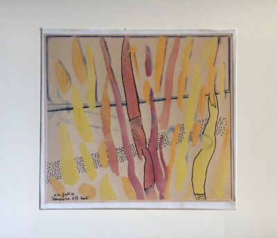 Aldo massimo GIRELLI 1940 Amburgo composizione #2 "Nuovi Selvaggi" expressiv 55x42 