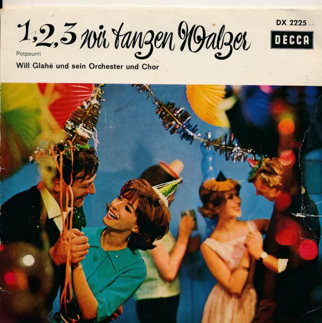 1, 2, 3 wir tanzen Walzer - Will Glahe - Single 7" Vinyl 82/20