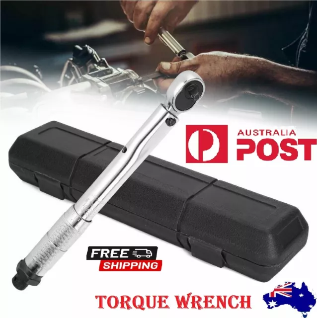 NEW Drive Torque Wrench Adjustable Ratcheting Ratchet Spanner 28~210Nm Repair AU