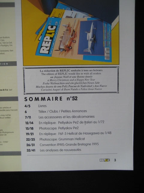 REPLIC n° 52 - PETLYAKOV Pe-2 - GRUMMAN F6F-3 HELLCAT 2
