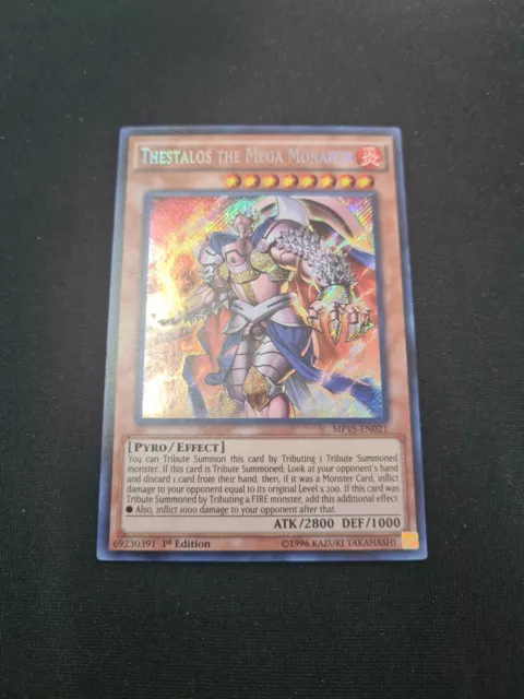 Thestalos The Mega Monarch MP15 EN021 Secret Rare 1st Edition Yugioh