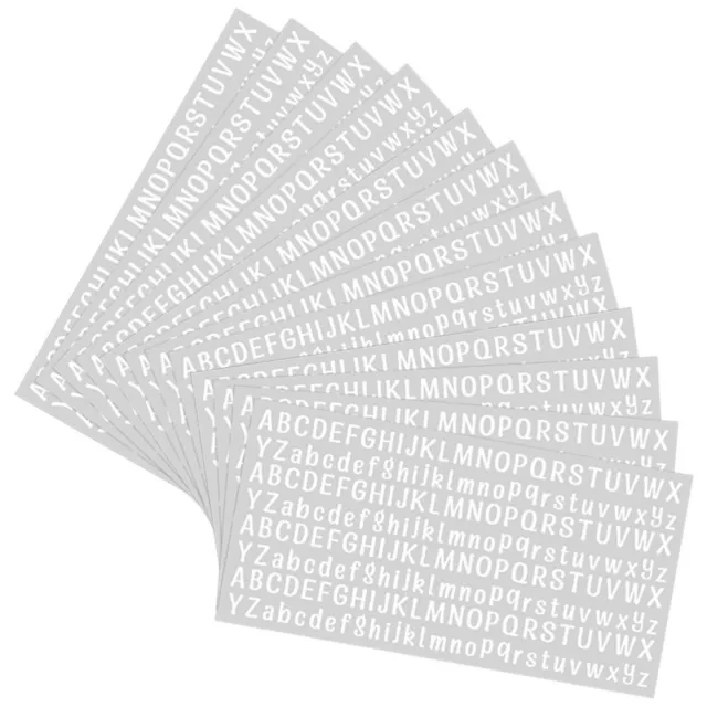 12 hojas pegatinas de letras decoración álbum de colección aplicaciones