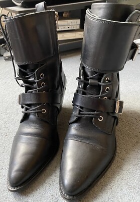 ALL SAINTS LEATHER Ankle Boots Black 
