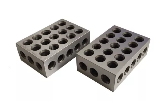 1 2 3 BLOCKS SET PRECISION GROUND HARDENED FROM RDGTOOLS 1" x 2" x 3"