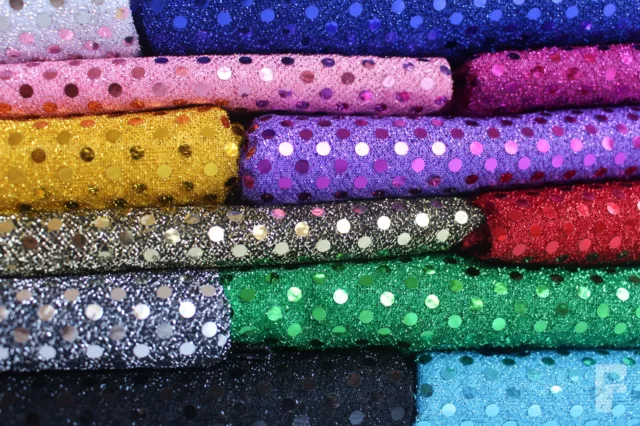 3 MM Sequin Sparkle Tissu - Un Sens Naturel Extensible Jersey - Variété De Pour