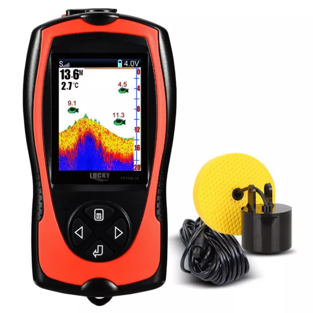 100M Wireless Alarm Fish Finder Water Depth Sonar Sensor Fishing Echo Portable