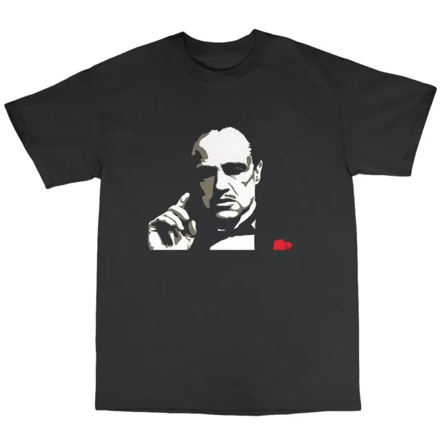 T-shirt Don Corleone 100% cotone Marlon Brando Il Padrino Vito Mafia