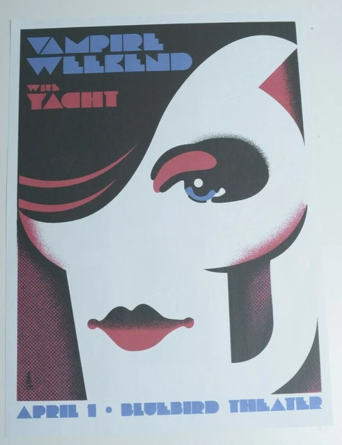 Vampire Weekend Yacht Mini-Poster Reprint for April 1 Bluebird Theater  -14x10