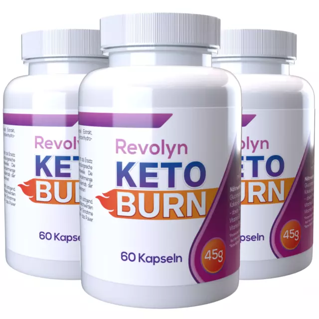 Revolyn Keto Burn - 180 Kapseln (3 x 60 Kapseln) - 3er Pack