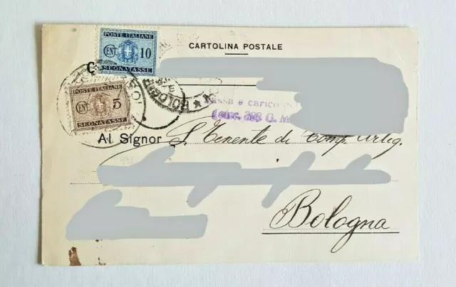 storia postale regno segnatasse tassa a carico del destinatario 1938