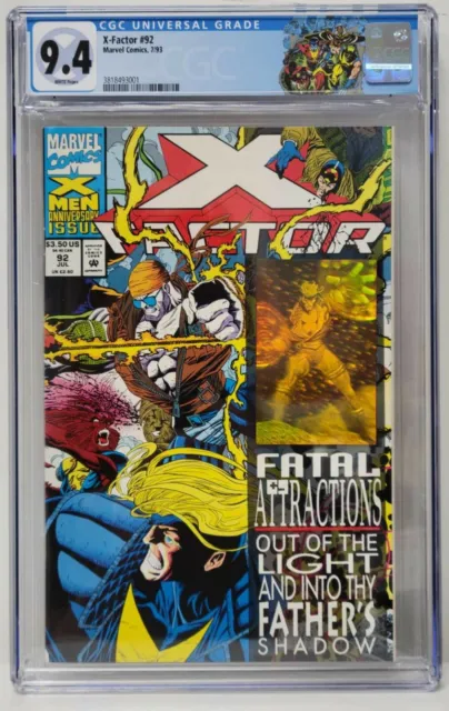 X-Factor Issue #92 Marvel Comics 1993 CGC Graded 9.4 Special Label Comic Book