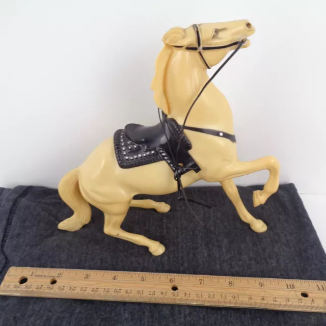 Vintage Original Hartland Lone Ranger Figure Horse Silver w Saddle Rearing