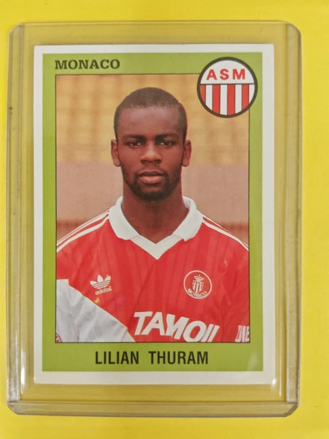 Carte Panini Lilian Thuram AS Monaco - Saison 1996 - Collection UNFP - #112