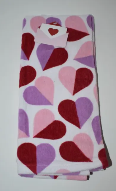 Valentine Hearts Pattern Kitchen Dish Towel Set (2 Towels)