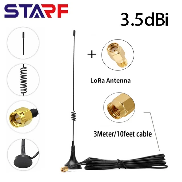 Antenne de polarisation verticale durable 3 5dBi avec câble de 3 mètres pour 8