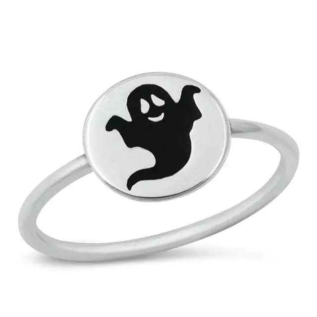 Ghost Phantom Spirit Apparition Ring New .925 Sterling Silver Band Sizes 4-10