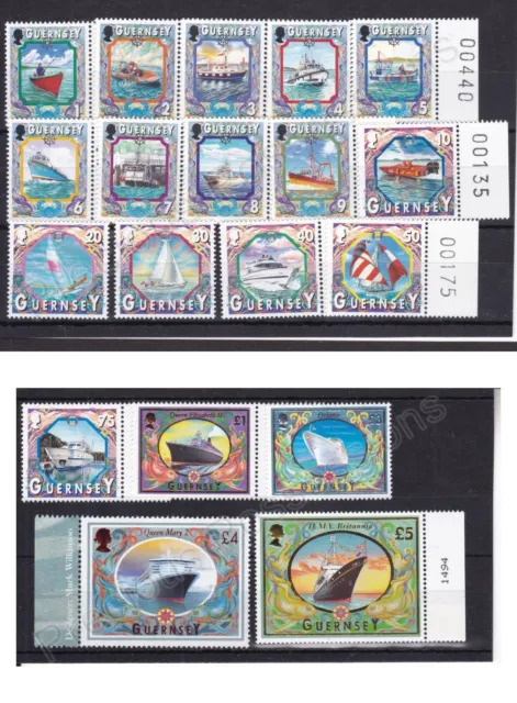 Sg 785-803 Guernsey 1998-2005 Stamp Set Maritime Heritage Full Set 19 Mnh Mint