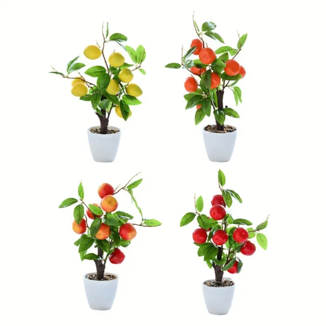 Arbre fruitier artificiel plante en pot citron design 39 cm hauteur d��coration