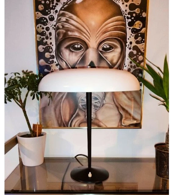 Lampe champignon chrome design art deco - Décoration