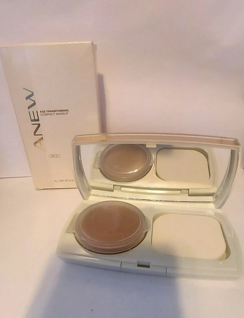 Maquillaje compacto transformador Avon Anew Age FPS 15 ámbar N203