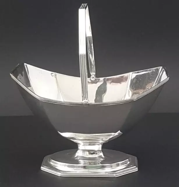 HM 1895 Sterling Silver Swing Handle Footed Bonbon Bowl w Georgian Styling 137g