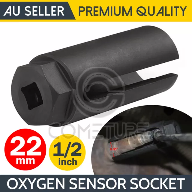 22mm Universal O2 Oxygen Sensor Socket Tool 1/2" Square Drive Removal Tool AU