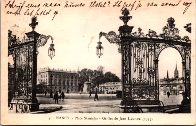 France Nancy Place Stanislas Grilles de Jean Lamour Vintage Postcard 09.69