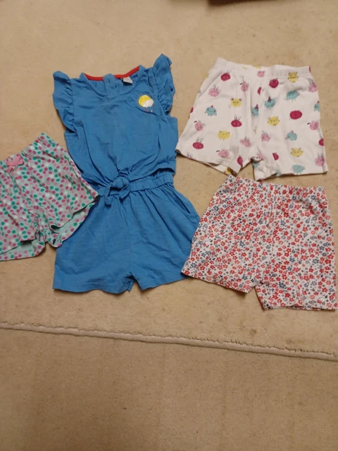 GIRLS SUMMER BUNDLE OF CLOTHING AGE 12-18 MONTHS Good Condition No Marks