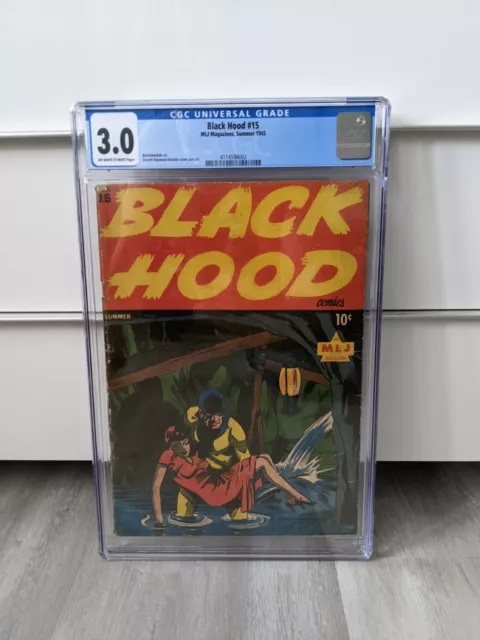 🔥🔥Black Hood comics #15  CGC 3.0 not in Gerber Uber rare golden age MLJ🔥🔥