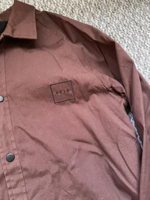 Mens Krew Skate Jacket Size Medium Brown VGC Lined 100% Cotton (L21) 3