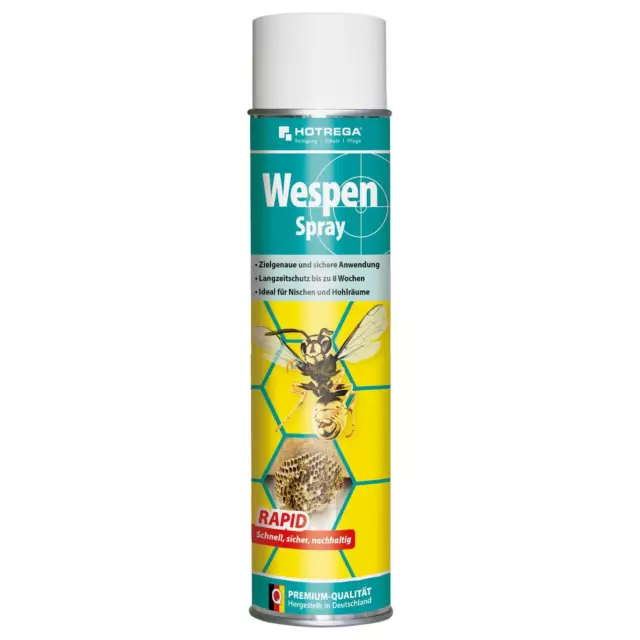 HOTREGA Wespen Spray 600ml mit Sprühröhrchen Insekten Spinnen Hornissen Spray