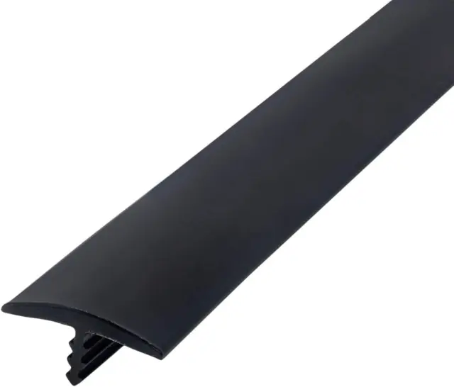 Industries 25 Foot Black 3/4 Inch Center Barb Tee Moulding T Molding Hobbyist Pa